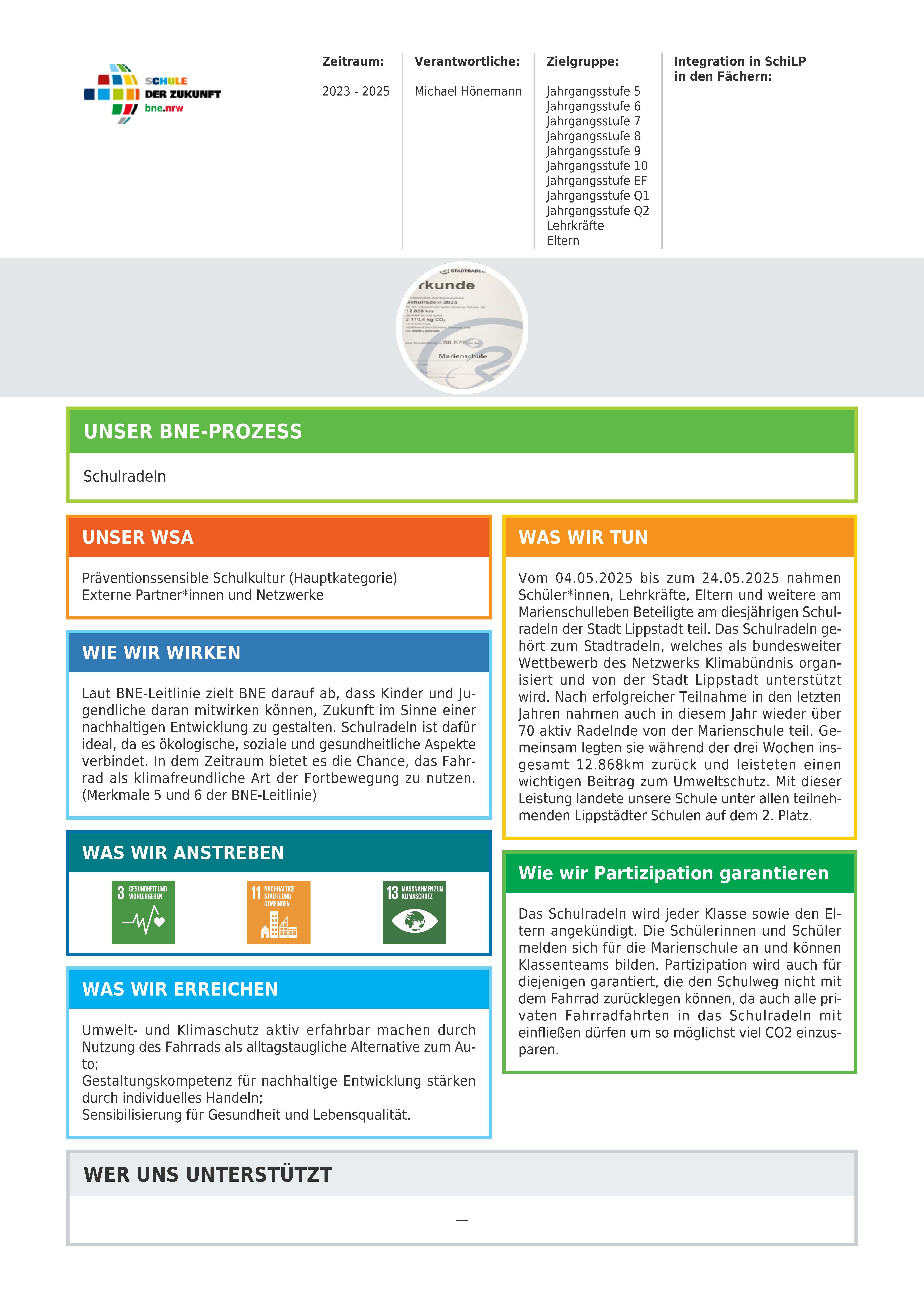 Schulradeln - SDZ 2026